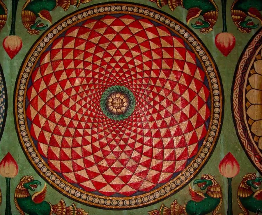 Spiral Mandala at Meenakshi Temple, Madurai, India